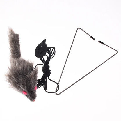 Interactive Hanging Plush Cat Toy