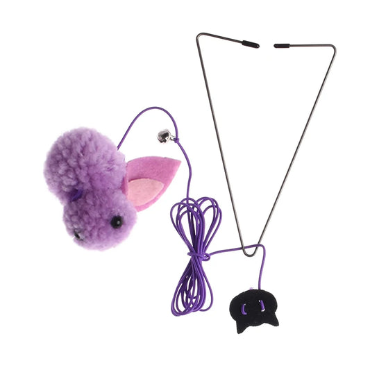 Interactive Hanging Plush Cat Toy